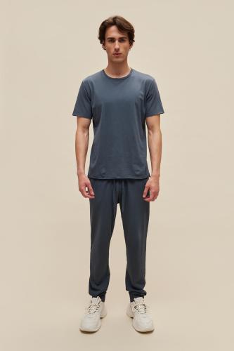 Dirty Laundry ανδρικό T-shirt μονόχρωμο Relaxed Fit - DLMT000523 Μπλε XL